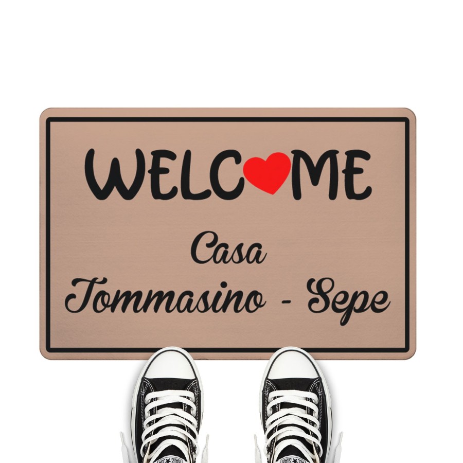 Zerbino personalizzato con nomi welcome casa Per la famiglia