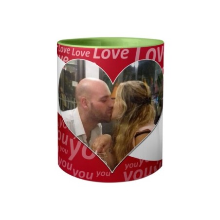 Tazza personalizzato con foto e nomi texture love Love