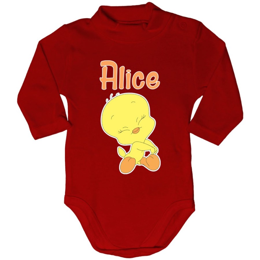 Body lupetto neonata personalizzato con nome baby titti coccolosa Cartoon