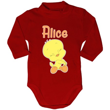Body lupetto neonata personalizzato con nome baby titti coccolosa Cartoon