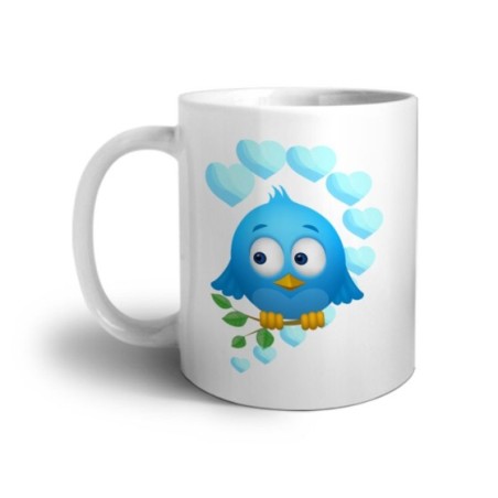 Tazza personalizzabile con nome gufetto innamorato