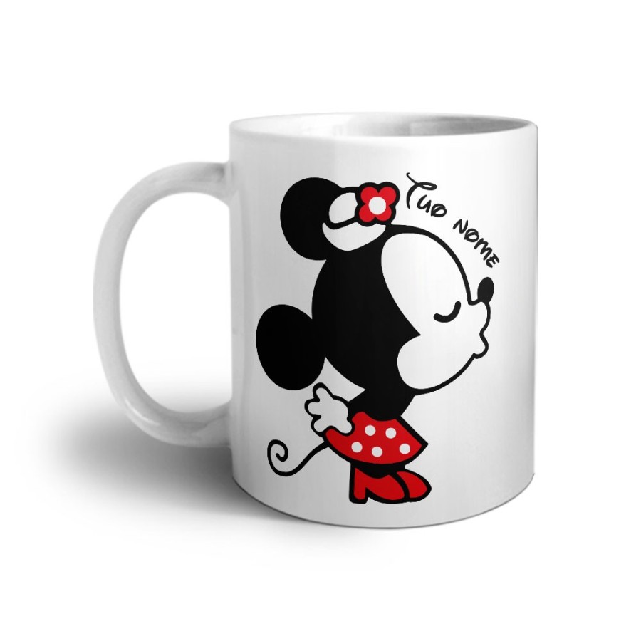 Tazza personalizzabile con nome bacio di topolina Love
