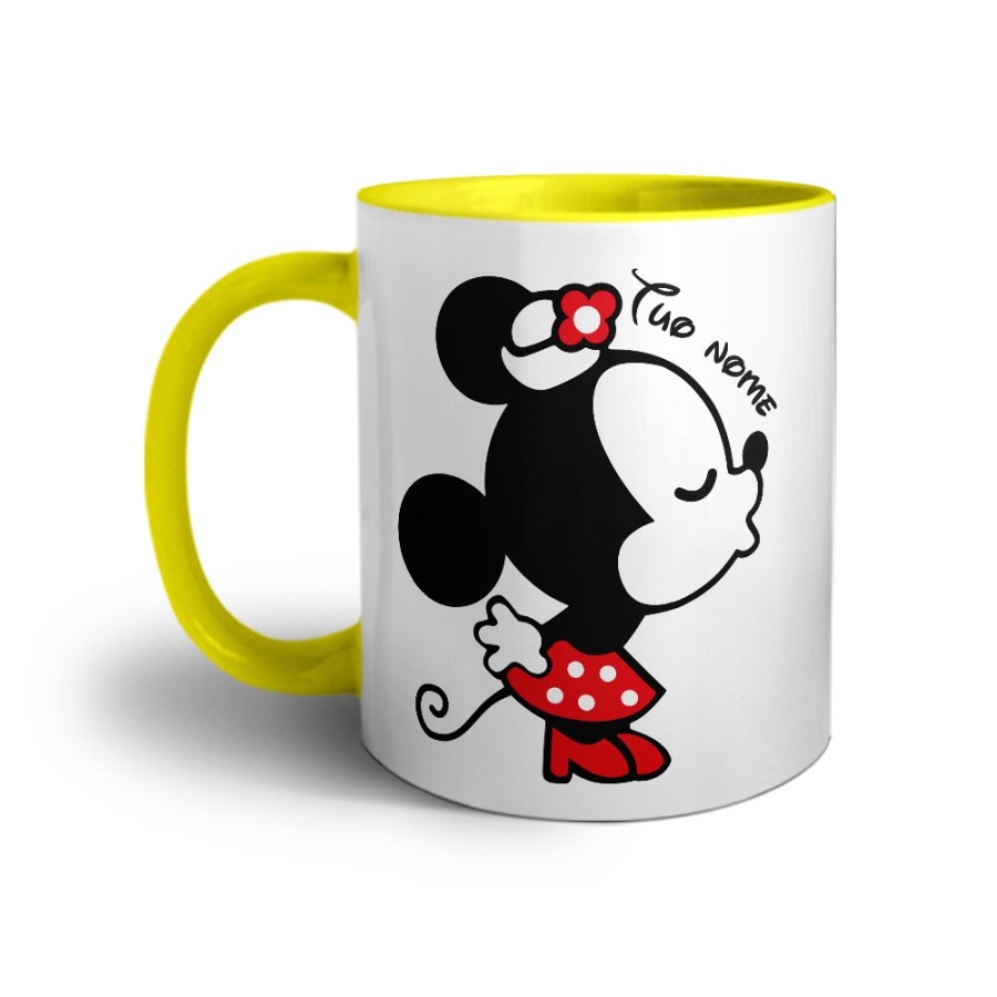 Tazza personalizzabile con nome bacio di topolina Love