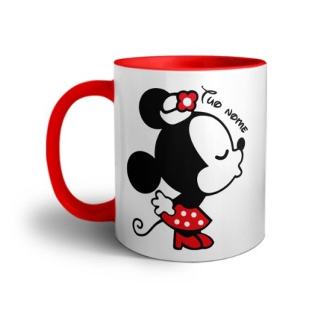 Tazza personalizzabile con nome bacio di topolina Love