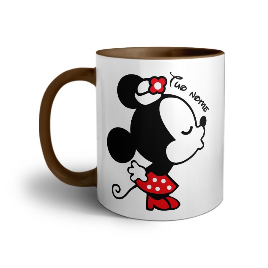 Tazza personalizzabile con nome bacio di topolina Love
