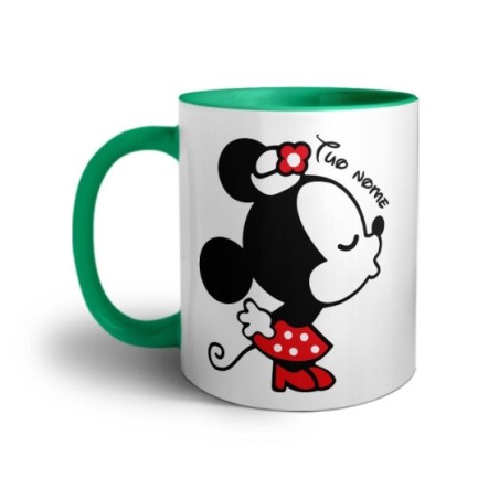 Tazza personalizzabile con nome bacio di topolina Love