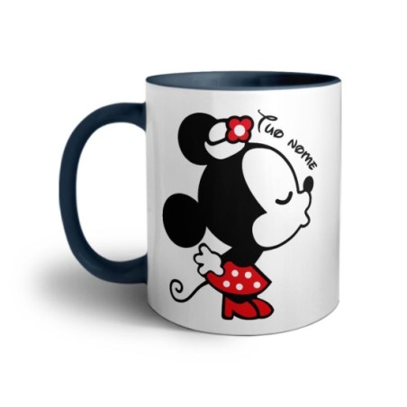 Tazza personalizzabile con nome bacio di topolina Love