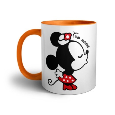 Tazza personalizzabile con nome bacio di topolina Love