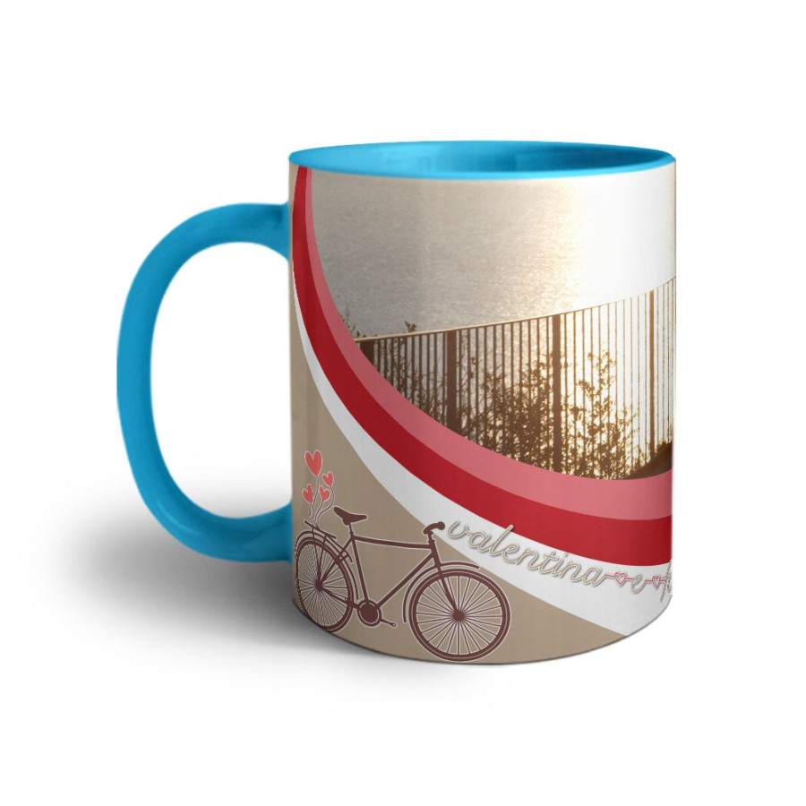 Tazza personalizzata con foto e nomi viaggiare insieme Love