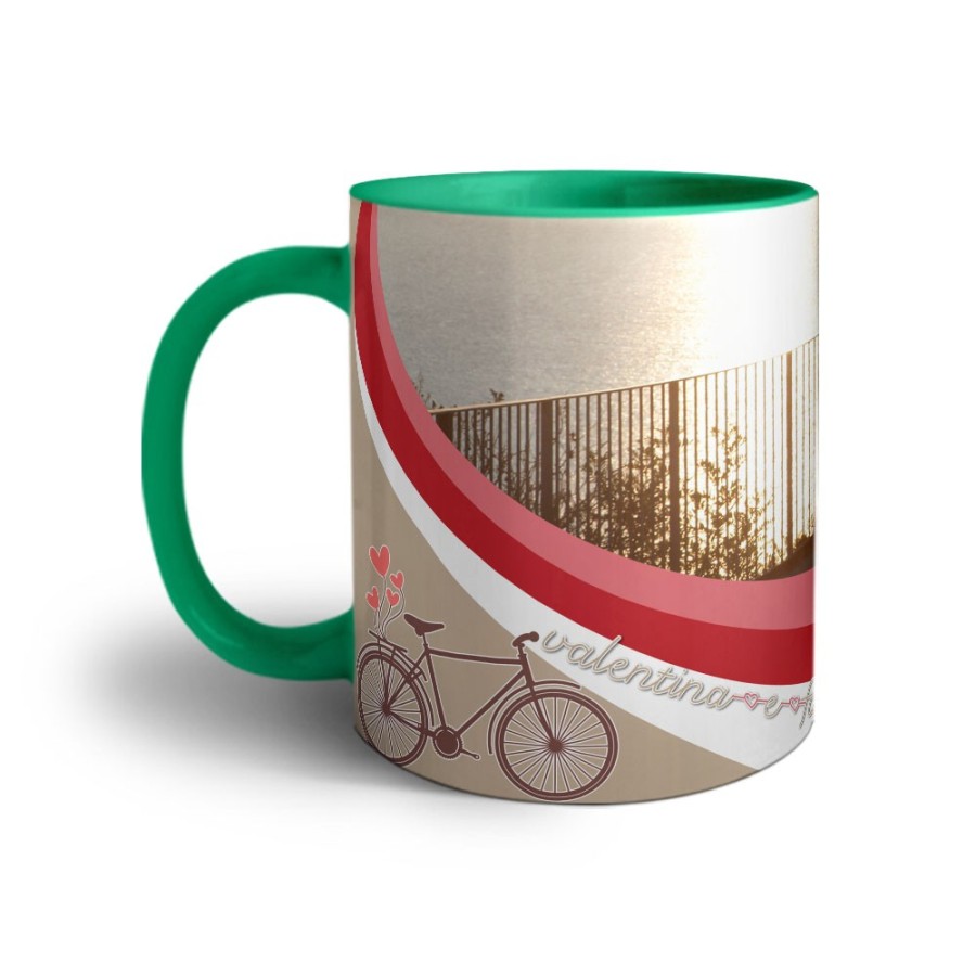 Tazza personalizzata con foto e nomi viaggiare insieme Love