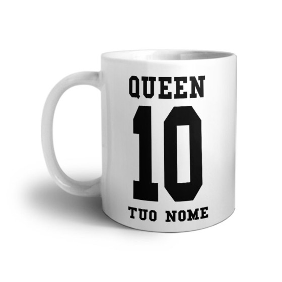 Tazza personalizzata con nome e numero queen Love