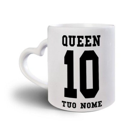 Tazza personalizzata con nome e numero queen Love