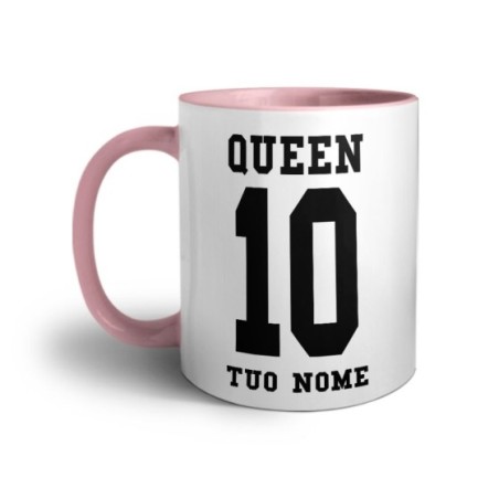 Tazza personalizzata con nome e numero queen Love