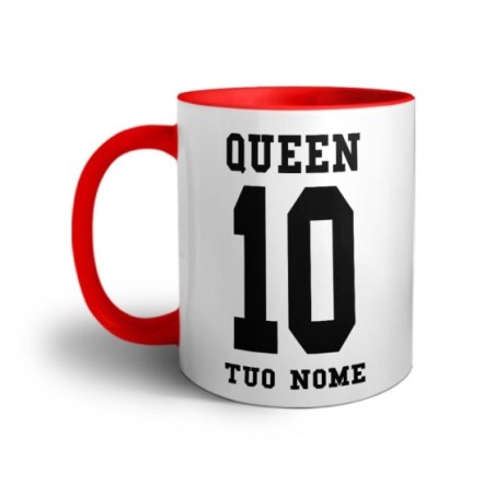 Tazza personalizzata con nome e numero queen Love