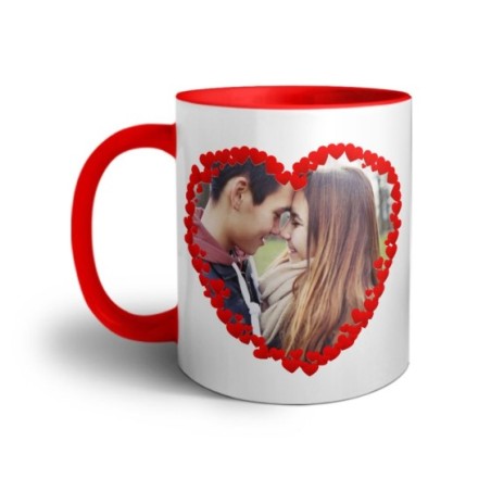 Tazza personalizzata con foto cuore di rose Love