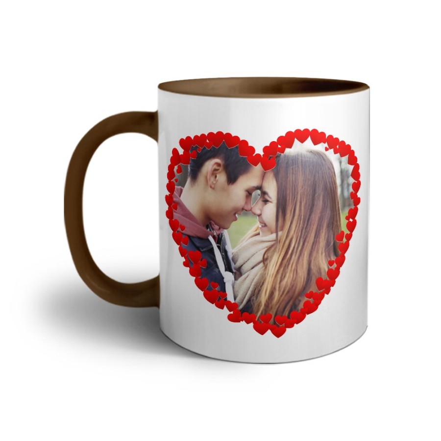 Tazza personalizzata con foto cuore di rose Love