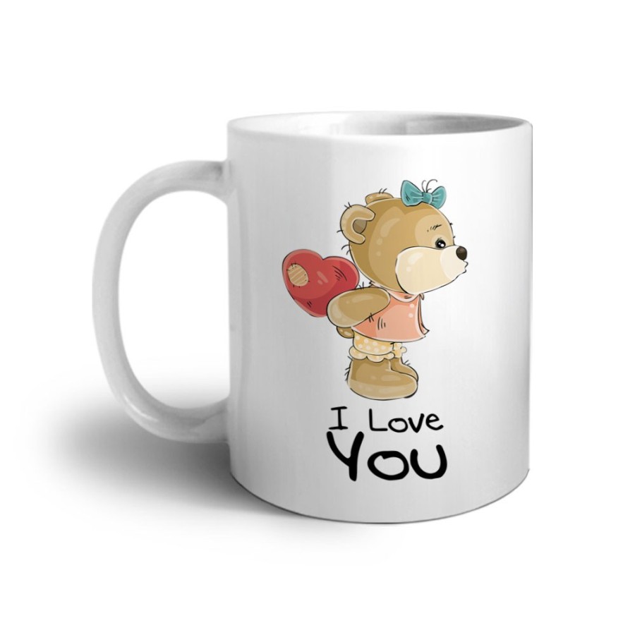 Tazza personalizzabile con nome i love you con orsetta Love