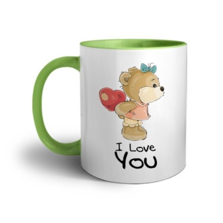 Tazza personalizzabile con nome i love you con orsetta Love