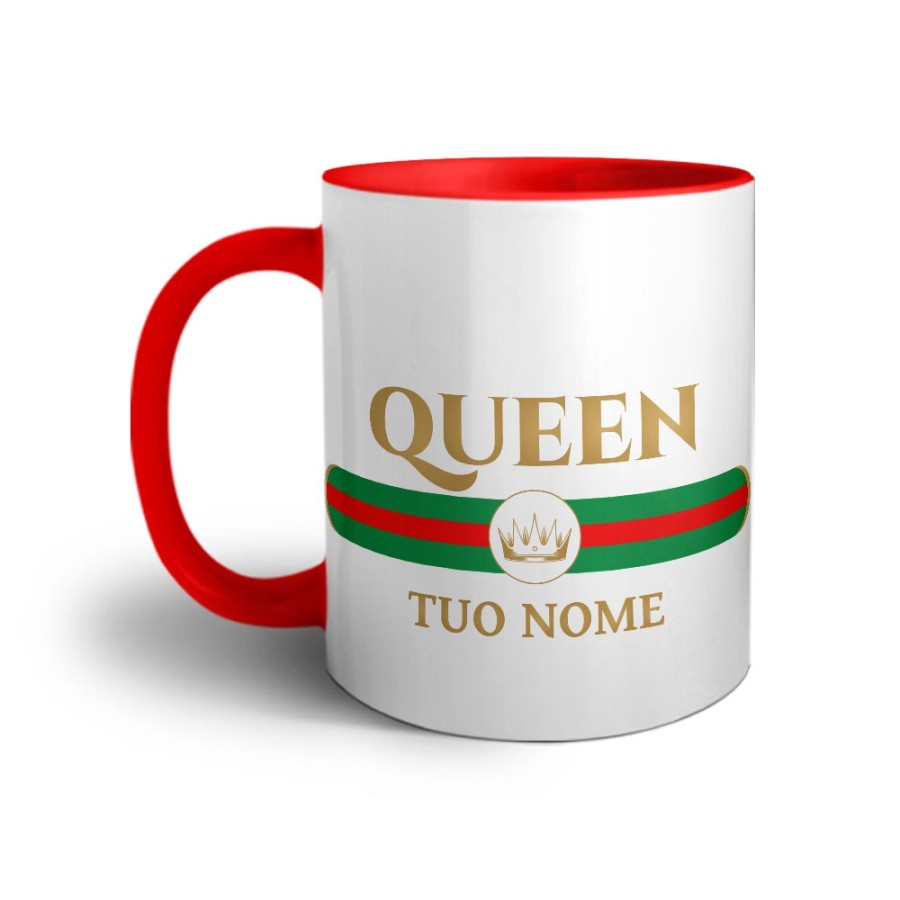 Tazza personalizzabile con nome queen brand di lusso Love