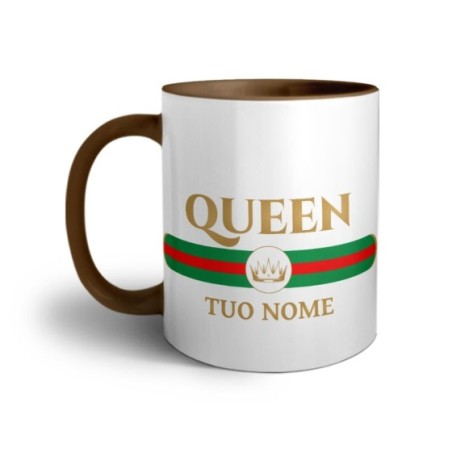Tazza personalizzabile con nome queen brand di lusso Love