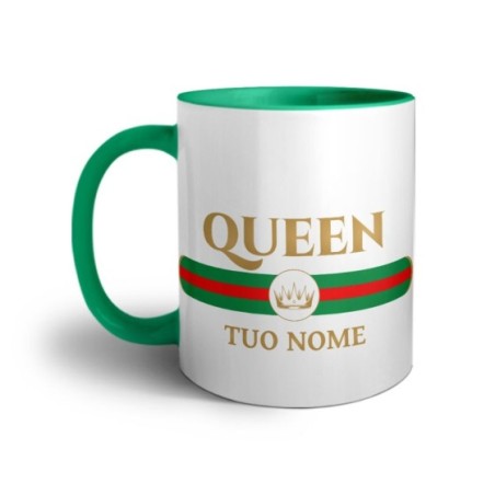 Tazza personalizzabile con nome queen brand di lusso Love