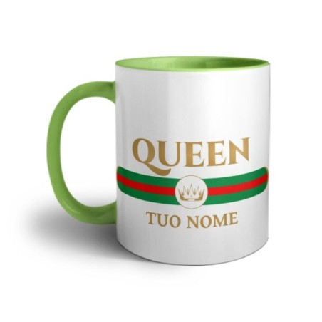 Tazza personalizzabile con nome queen brand di lusso Love