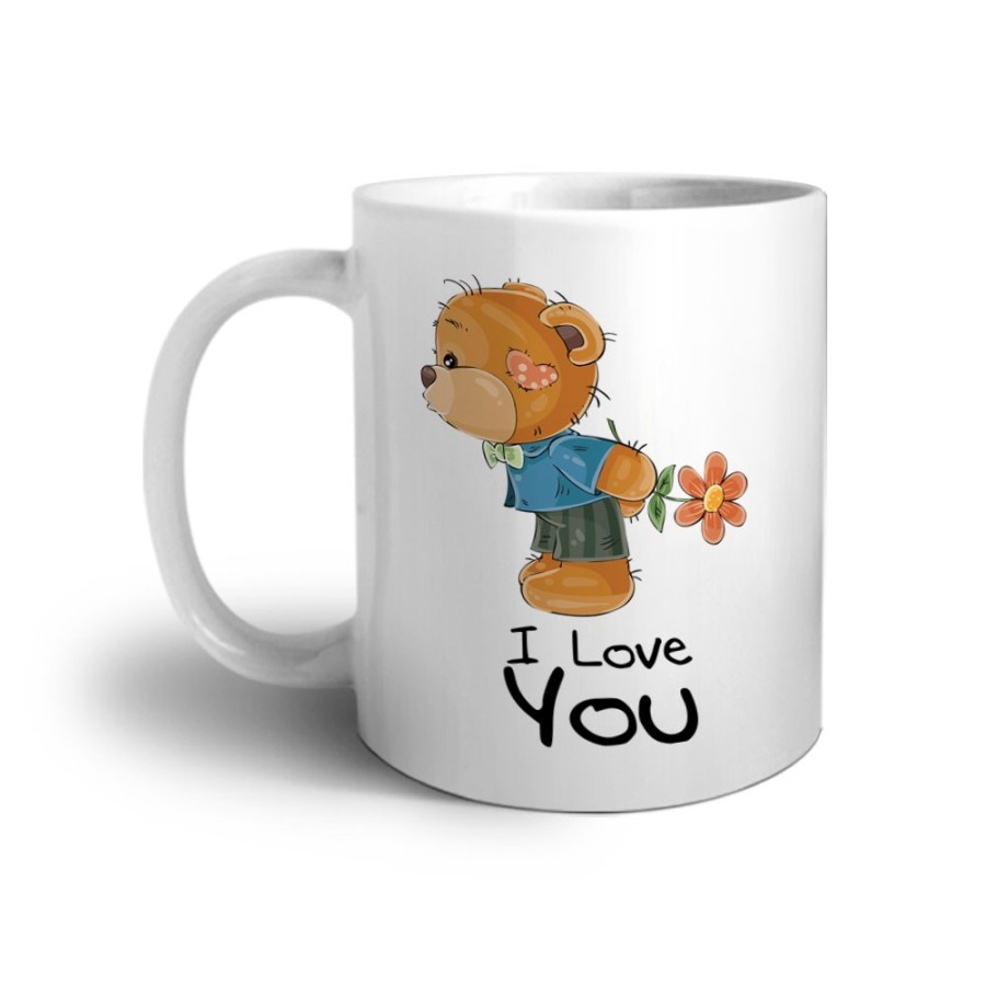 Tazza personalizzabile con nome i love you con orsetto Love