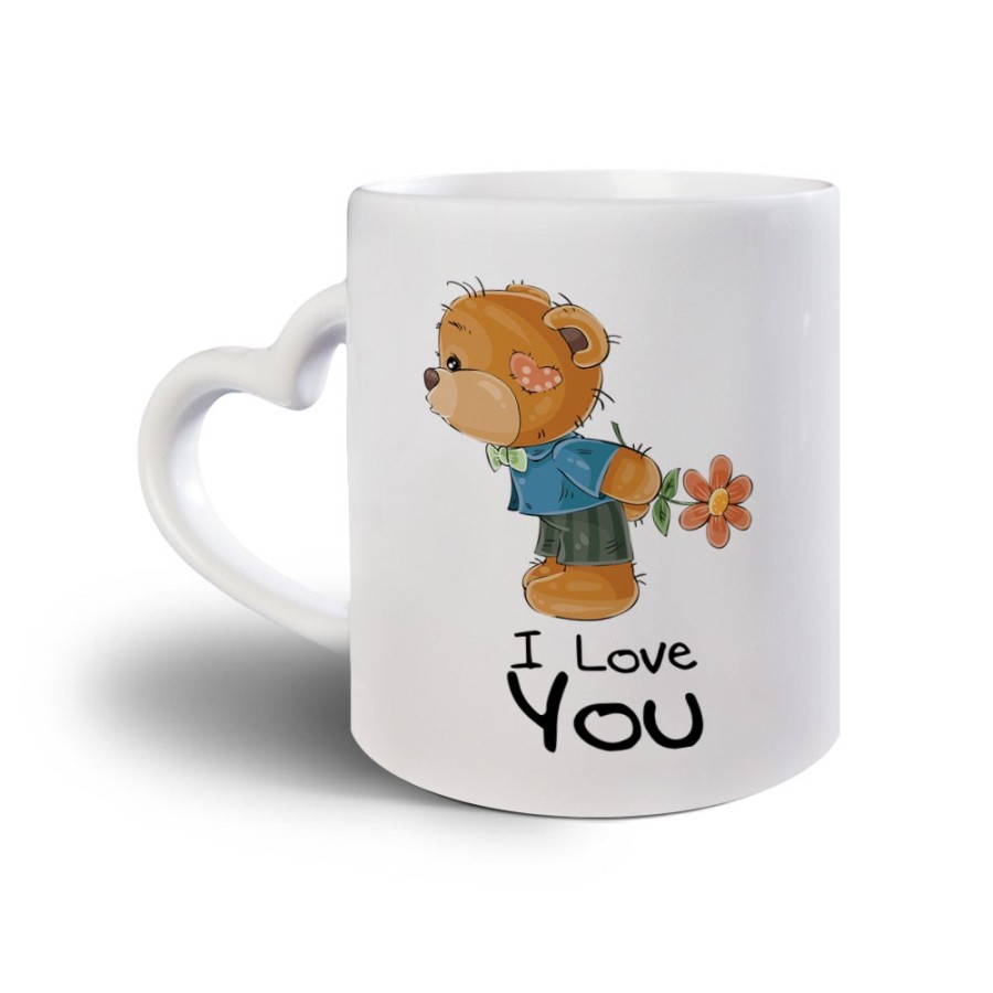Tazza personalizzabile con nome i love you con orsetto Love
