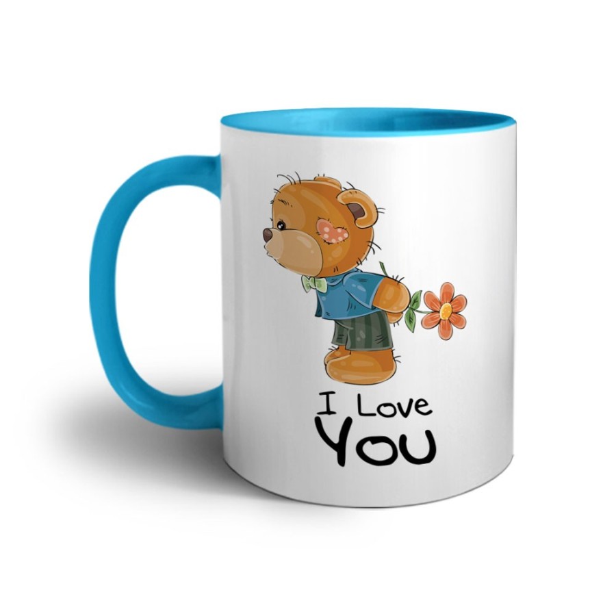 Tazza personalizzabile con nome i love you con orsetto Love