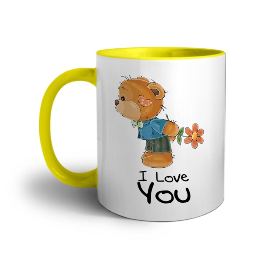 Tazza personalizzabile con nome i love you con orsetto Love