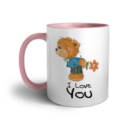 Tazza personalizzabile con nome i love you con orsetto Love