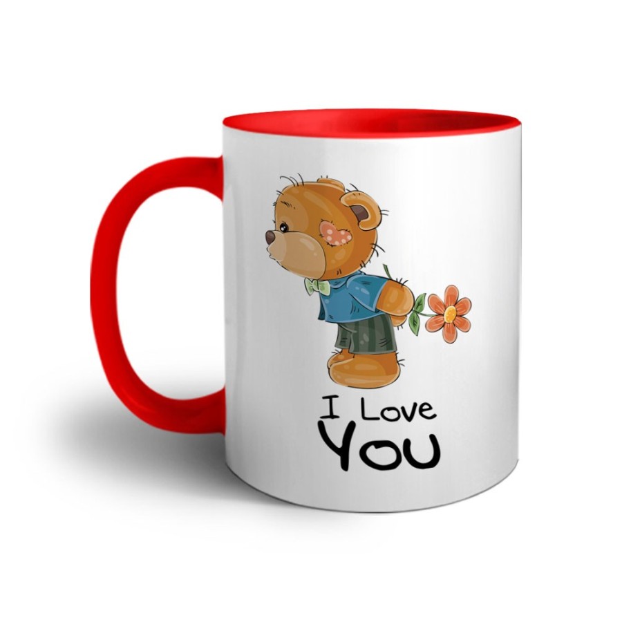 Tazza personalizzabile con nome i love you con orsetto Love
