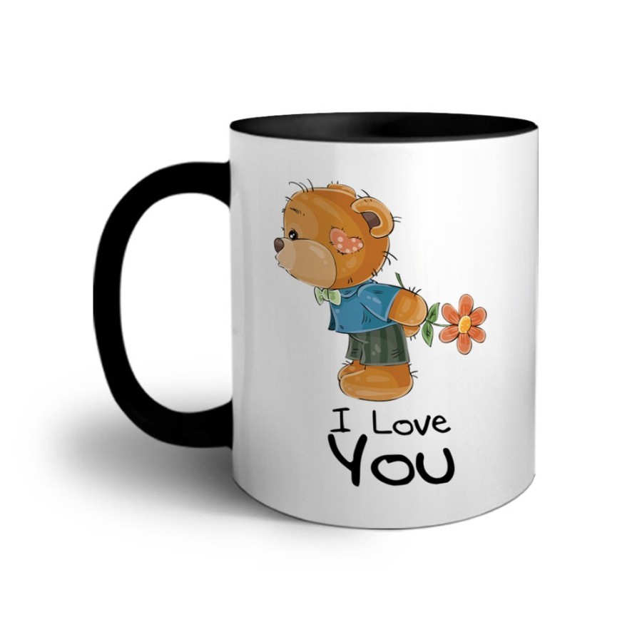 Tazza personalizzabile con nome i love you con orsetto Love