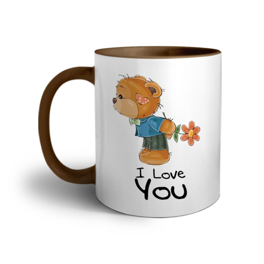 Tazza personalizzabile con nome i love you con orsetto Love