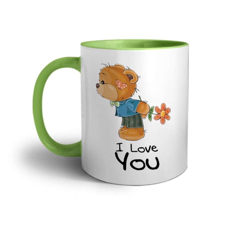 Tazza personalizzabile con nome i love you con orsetto Love
