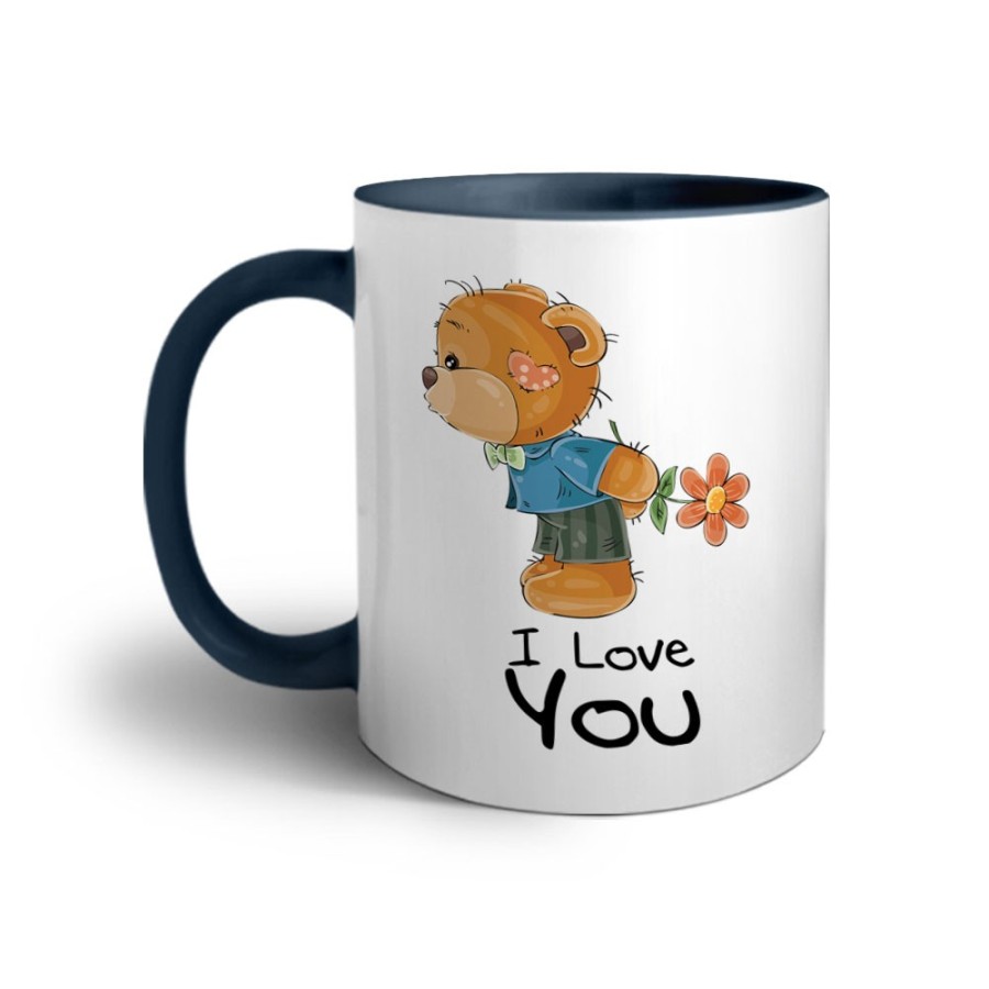 Tazza personalizzabile con nome i love you con orsetto Love