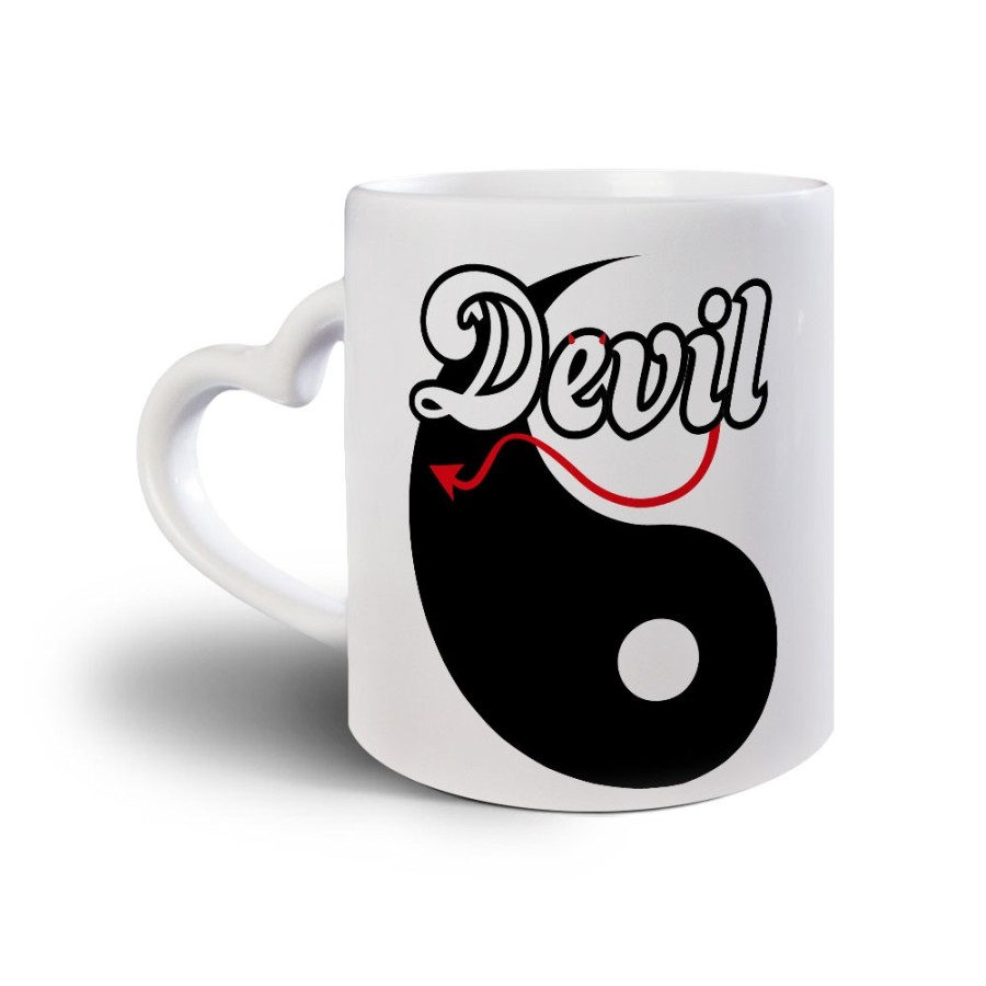 Tazza personalizzabile con nome yin devil Love