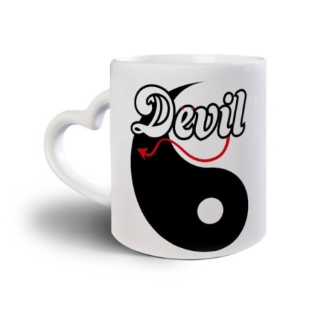 Tazza personalizzabile con nome yin devil Love