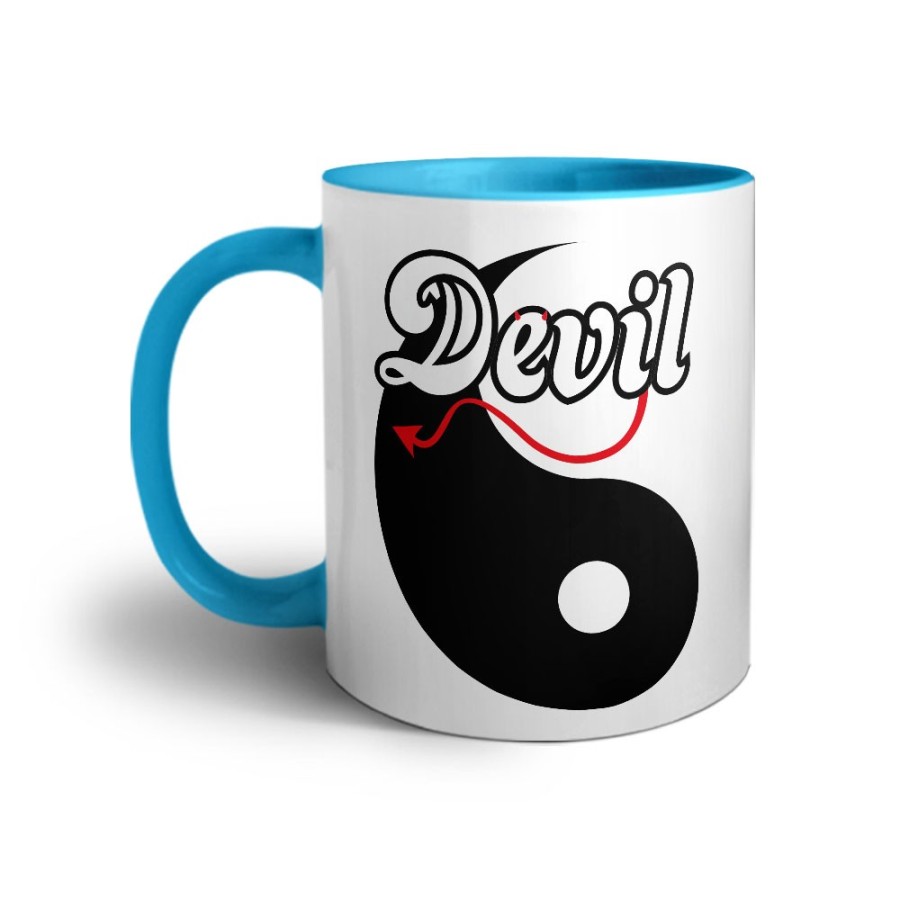 Tazza personalizzabile con nome yin devil Love