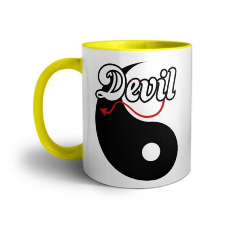 Tazza personalizzabile con nome yin devil Love