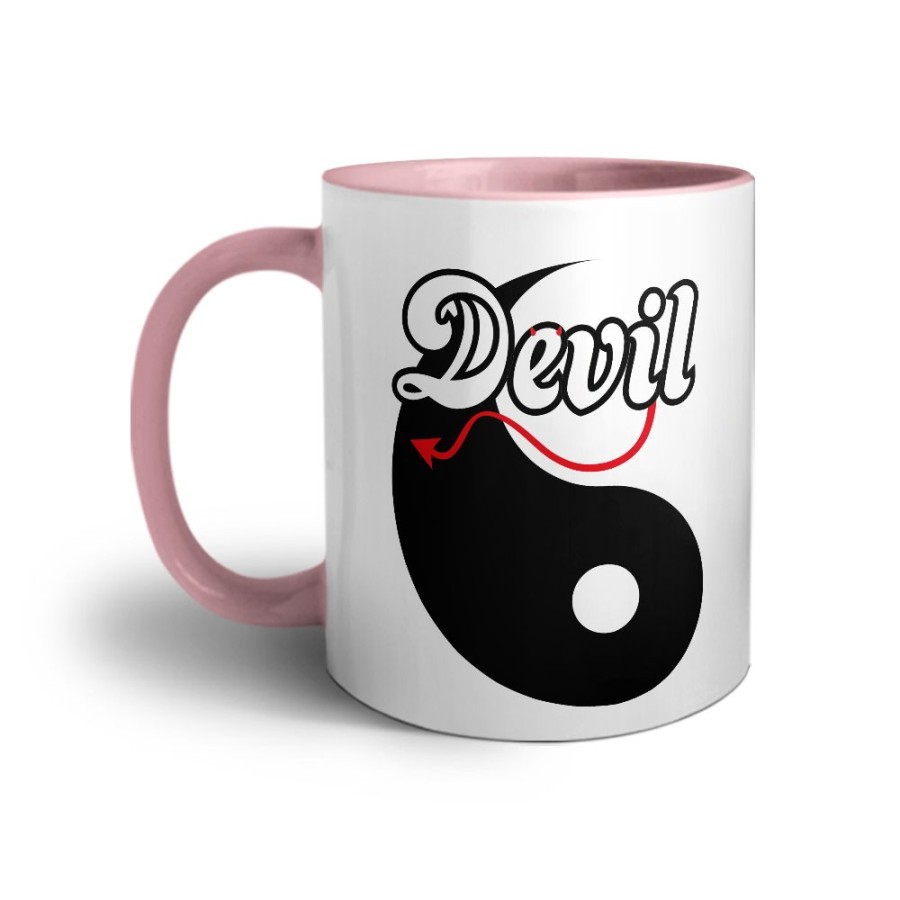 Tazza personalizzabile con nome yin devil Love