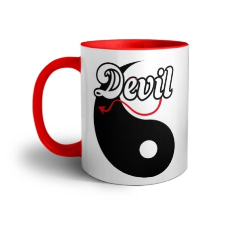 Tazza personalizzabile con nome yin devil Love
