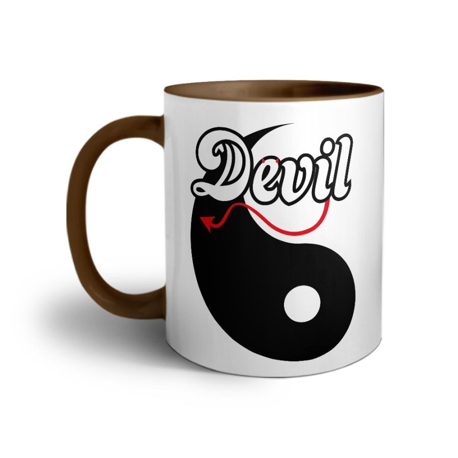 Tazza personalizzabile con nome yin devil Love