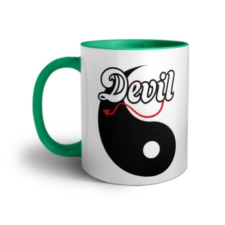 Tazza personalizzabile con nome yin devil Love