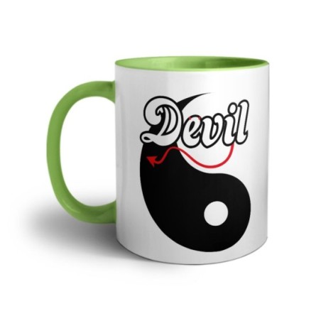 Tazza personalizzabile con nome yin devil Love