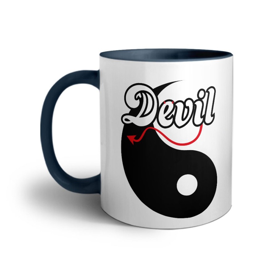 Tazza personalizzabile con nome yin devil Love