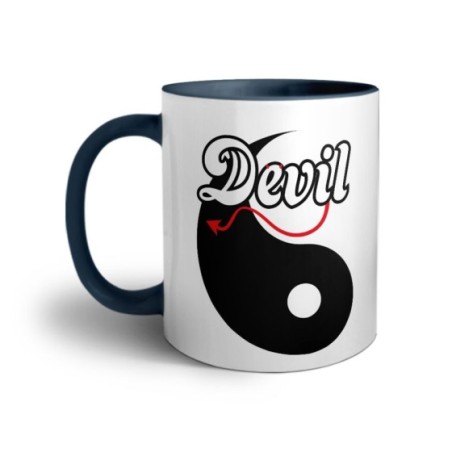 Tazza personalizzabile con nome yin devil Love