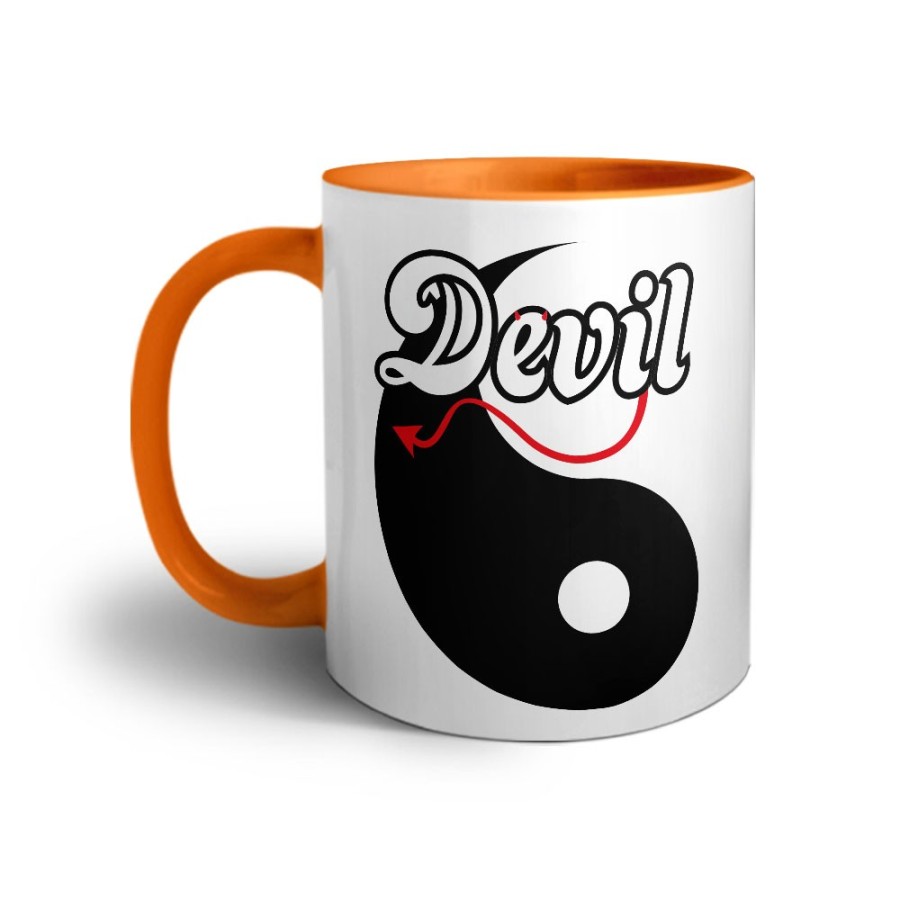 Tazza personalizzabile con nome yin devil Love
