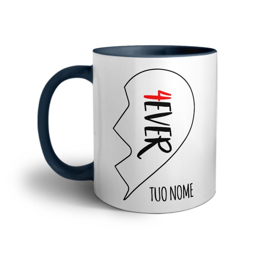 Tazza personalizzabile con nome 4ever mezzo cuore Love
