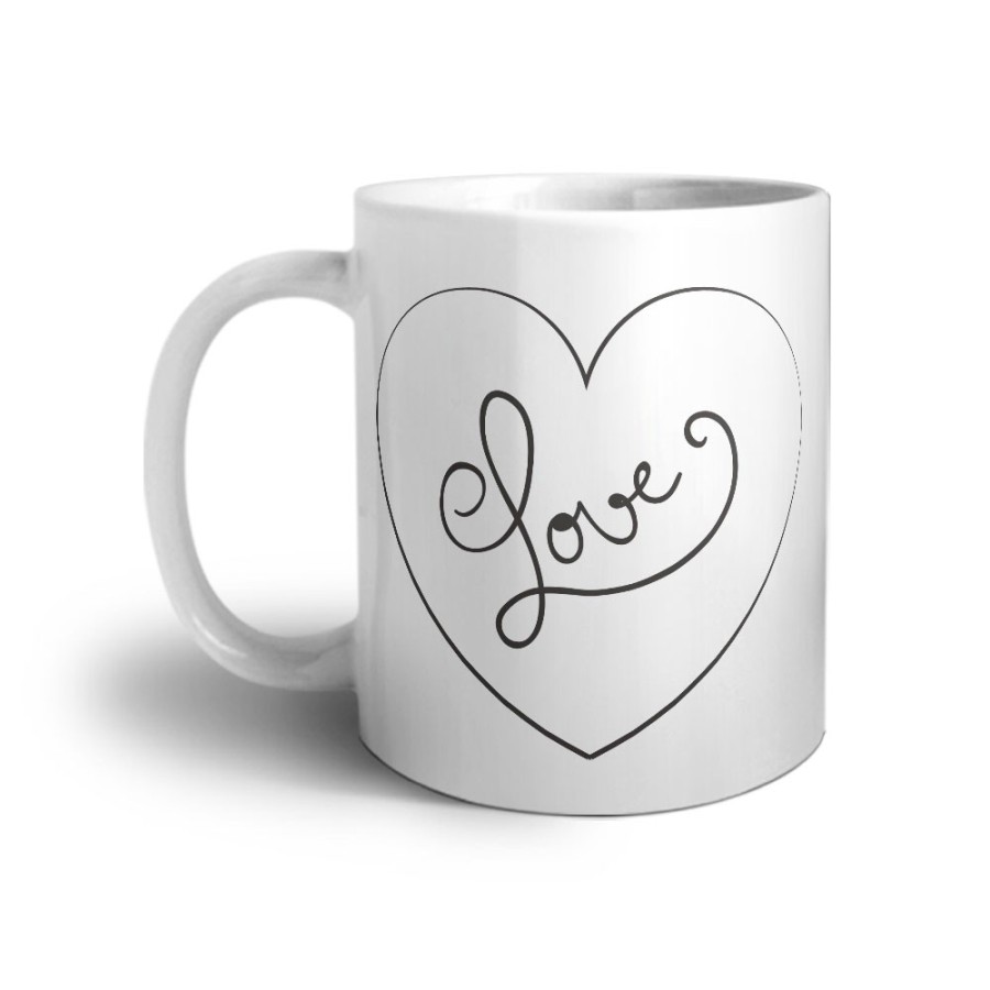 Tazza personalizzabile con nome cuore love stilizzato Love